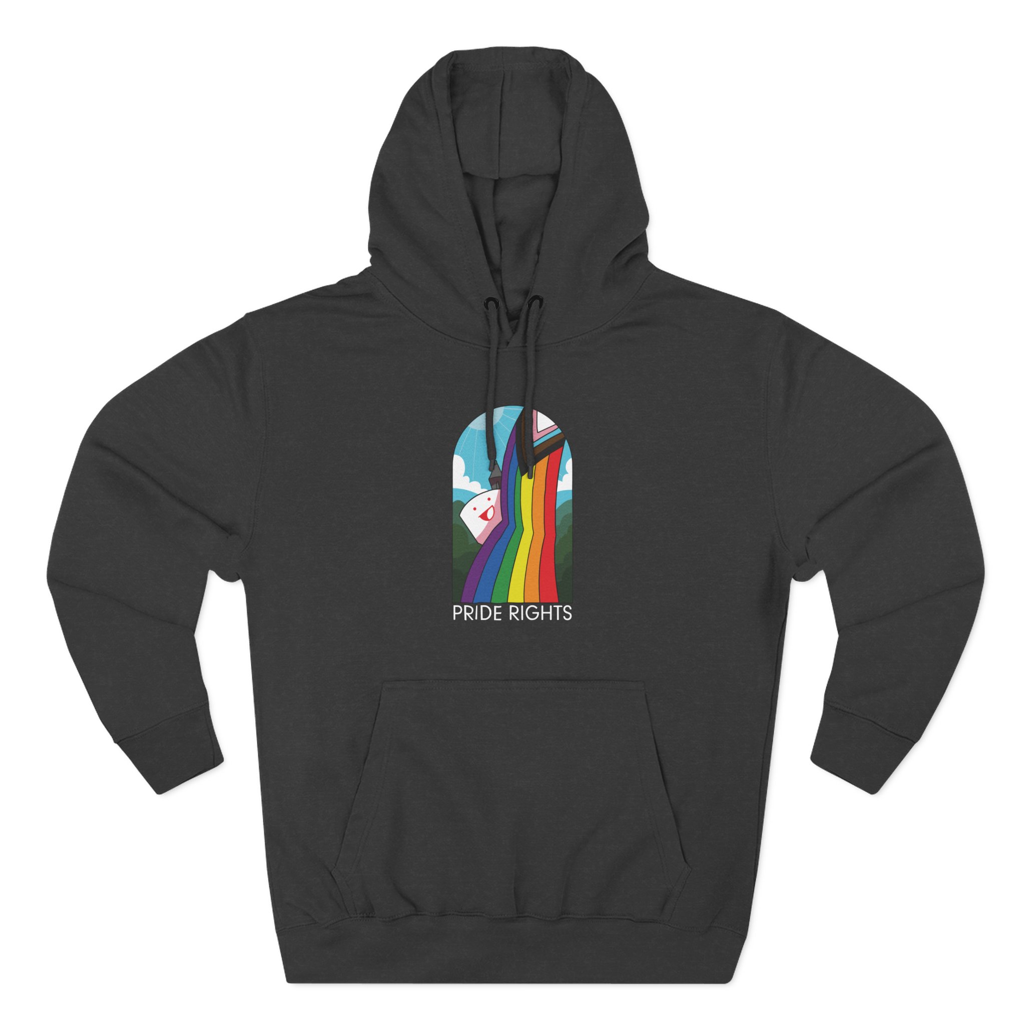 Drawfee Pride Rights Three-Panel Fleece Hoodie