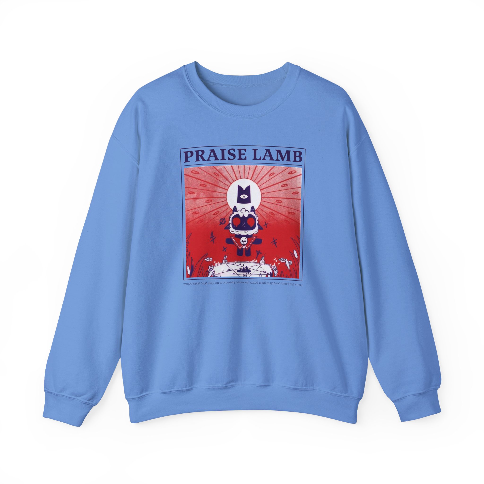 Cult of the Lamb Praise Lamb Unisex Heavy Blendâ„¢ Crewneck Sweatshirt
