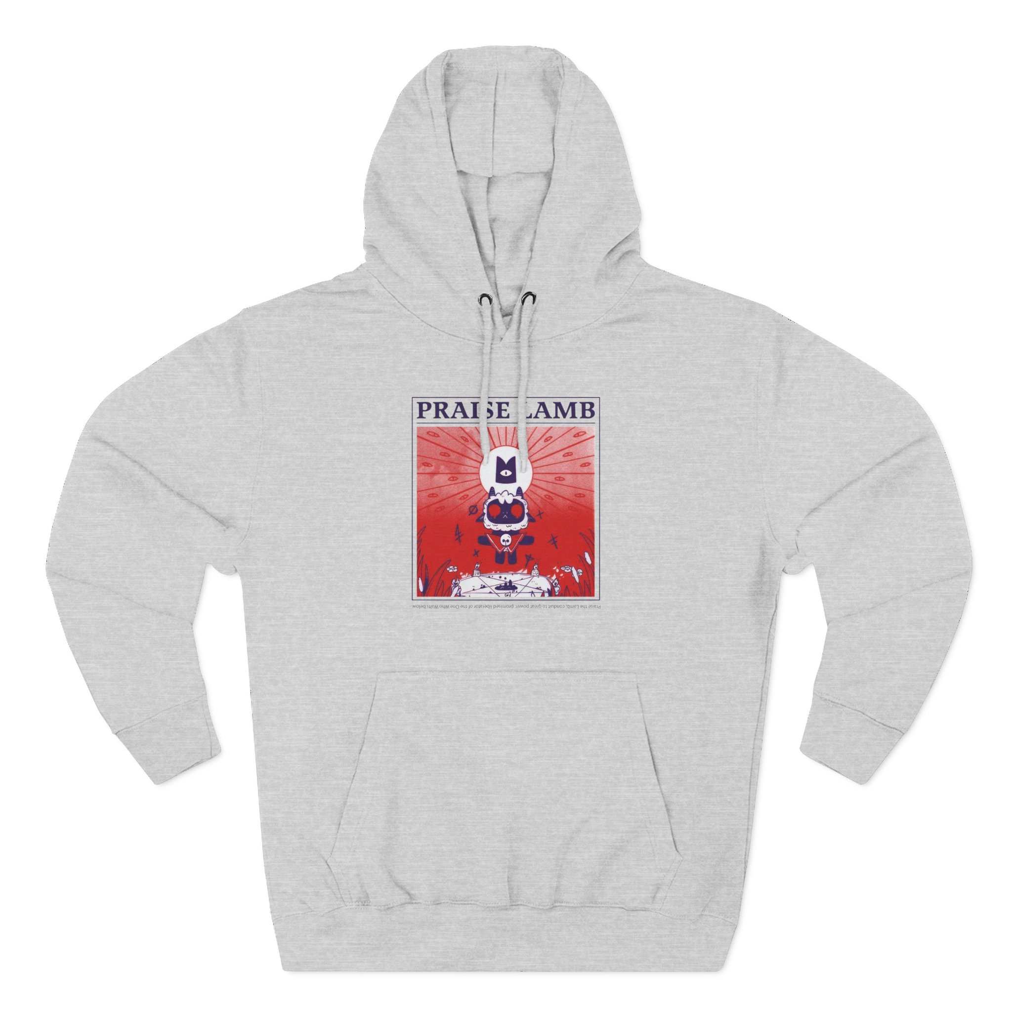 Cult of the Lamb Praise Lamb Three-Panel Fleece Hoodie