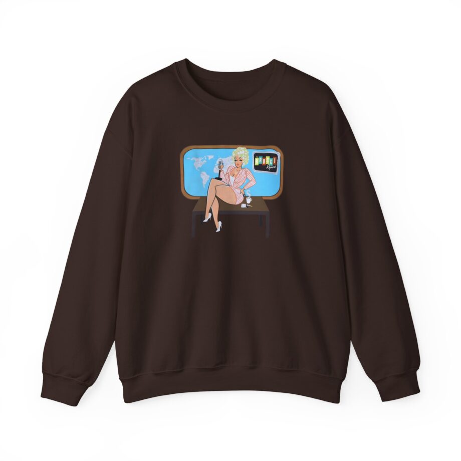 Broski Report Broski News Watching Unisex Heavy Blend™ Crewneck Sweatshirt