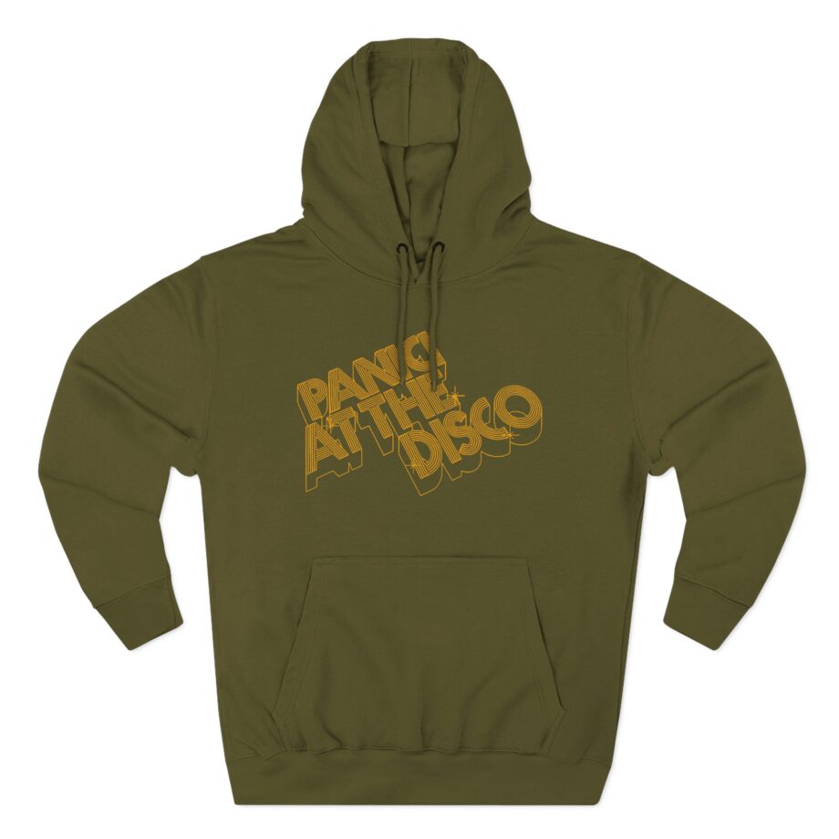 Panic at the Disco 3-d Gold Logo Three-Panel Fleece Hoodie