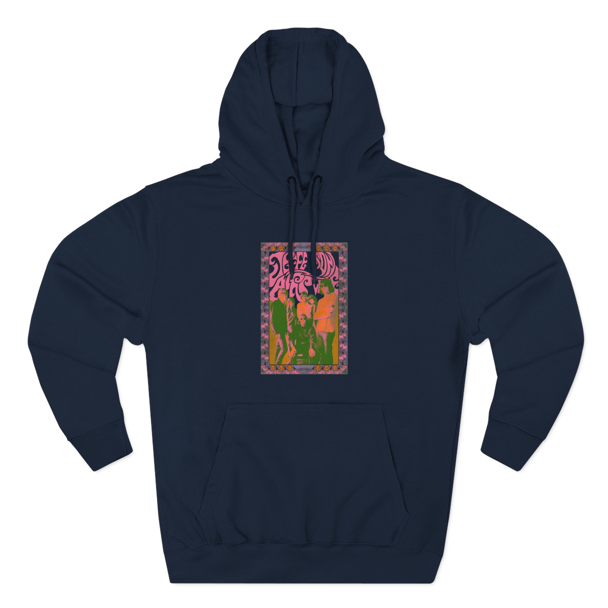 Jefferson Airplane Psychedelic Band Photo Three-Panel Fleece Hoodie