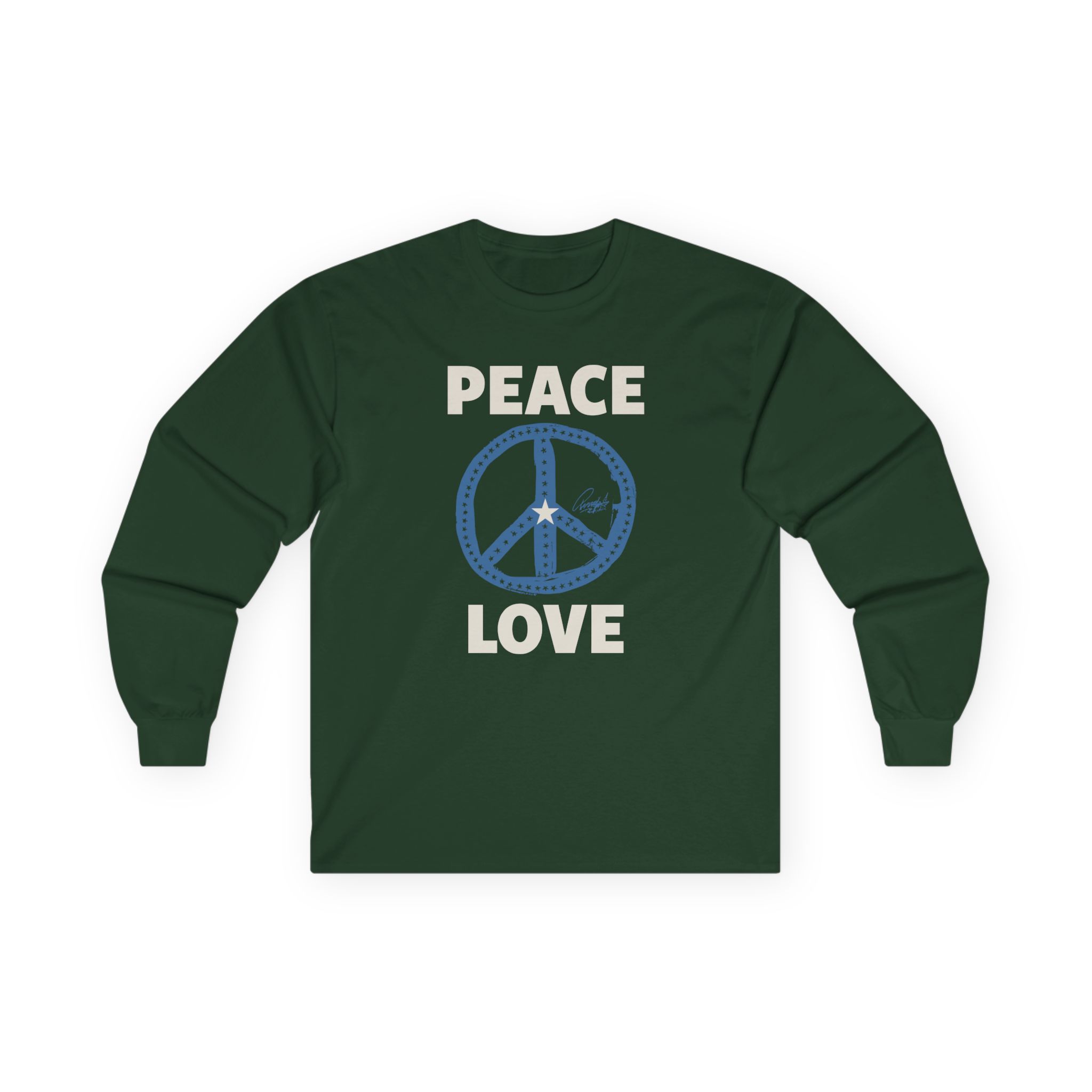 Ringo Starr Peace Love Star Center Unisex Ultra Cotton Long Sleeve Tee