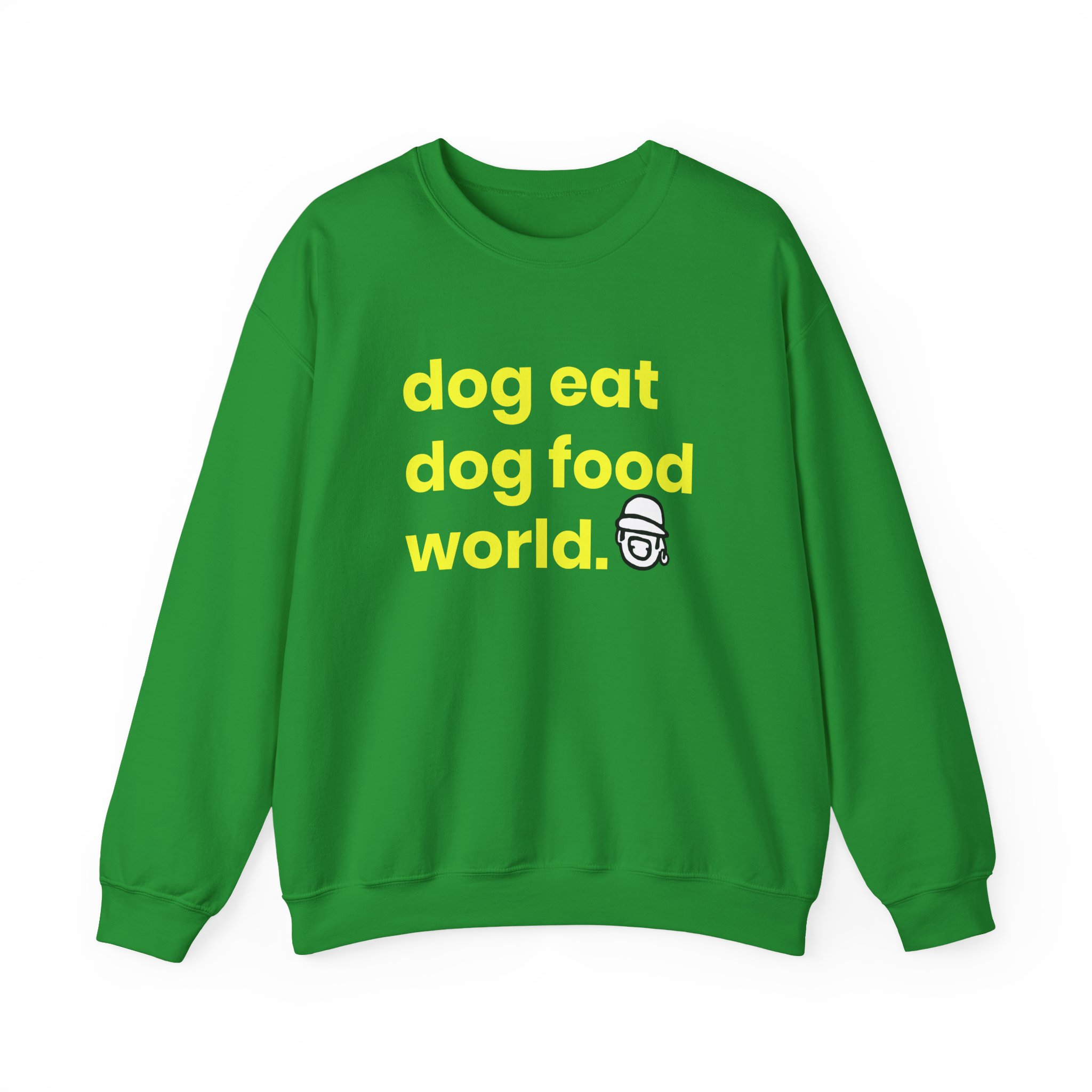 Niko B Dog Eat Dog Food World Unisex Heavy Blend Crewneck Sweatshirt