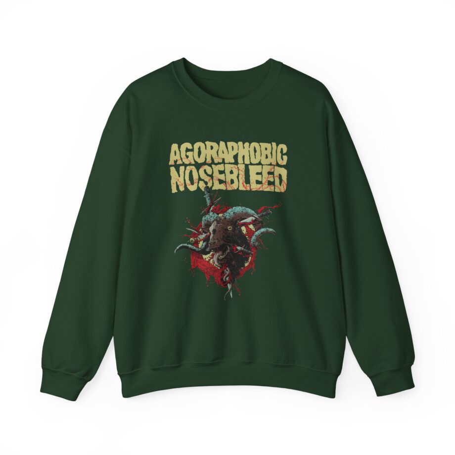 Agoraphobic Nosebleed Goat Head Unisex Heavy Blend™ Crewneck Sweatshirt