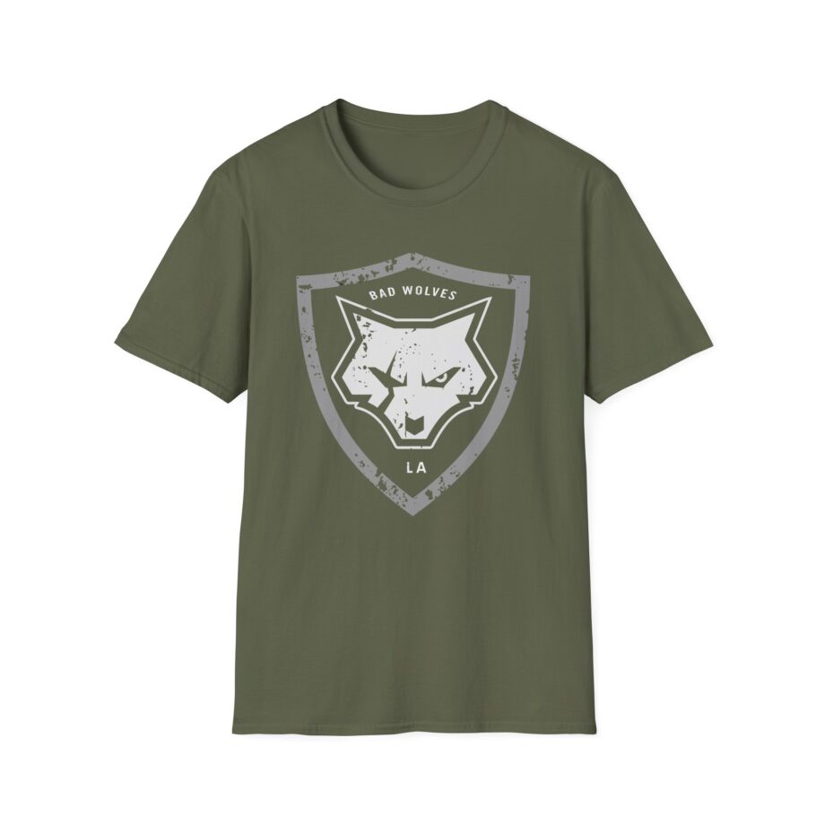 Bad Wolves Distressed Shield Unisex Softstyle T-Shirt