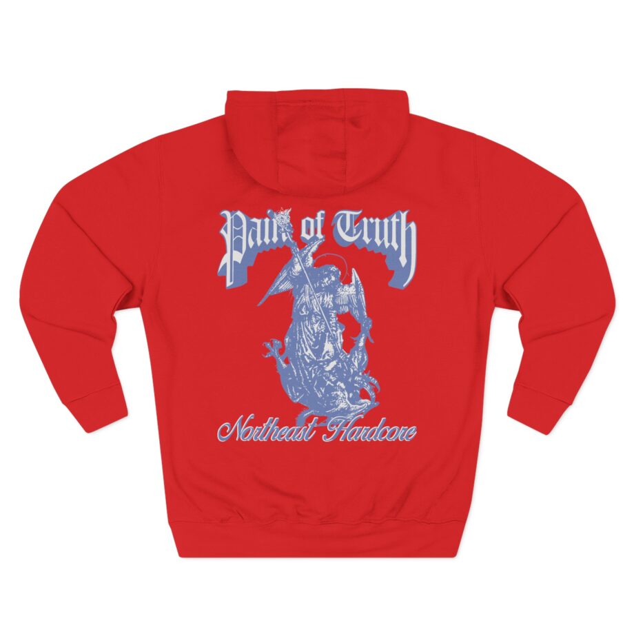 Pain of Truth Not Through Blood Three-Panel Fleece Hoodie