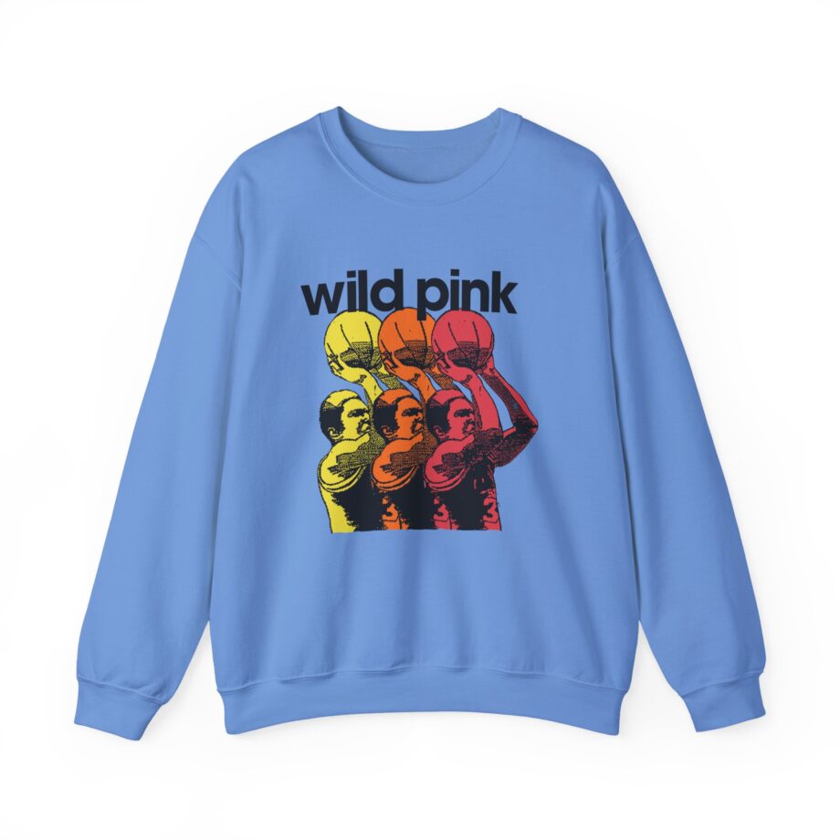Wild Pink Basketball Unisex Heavy Blend™ Crewneck Sweatshirt