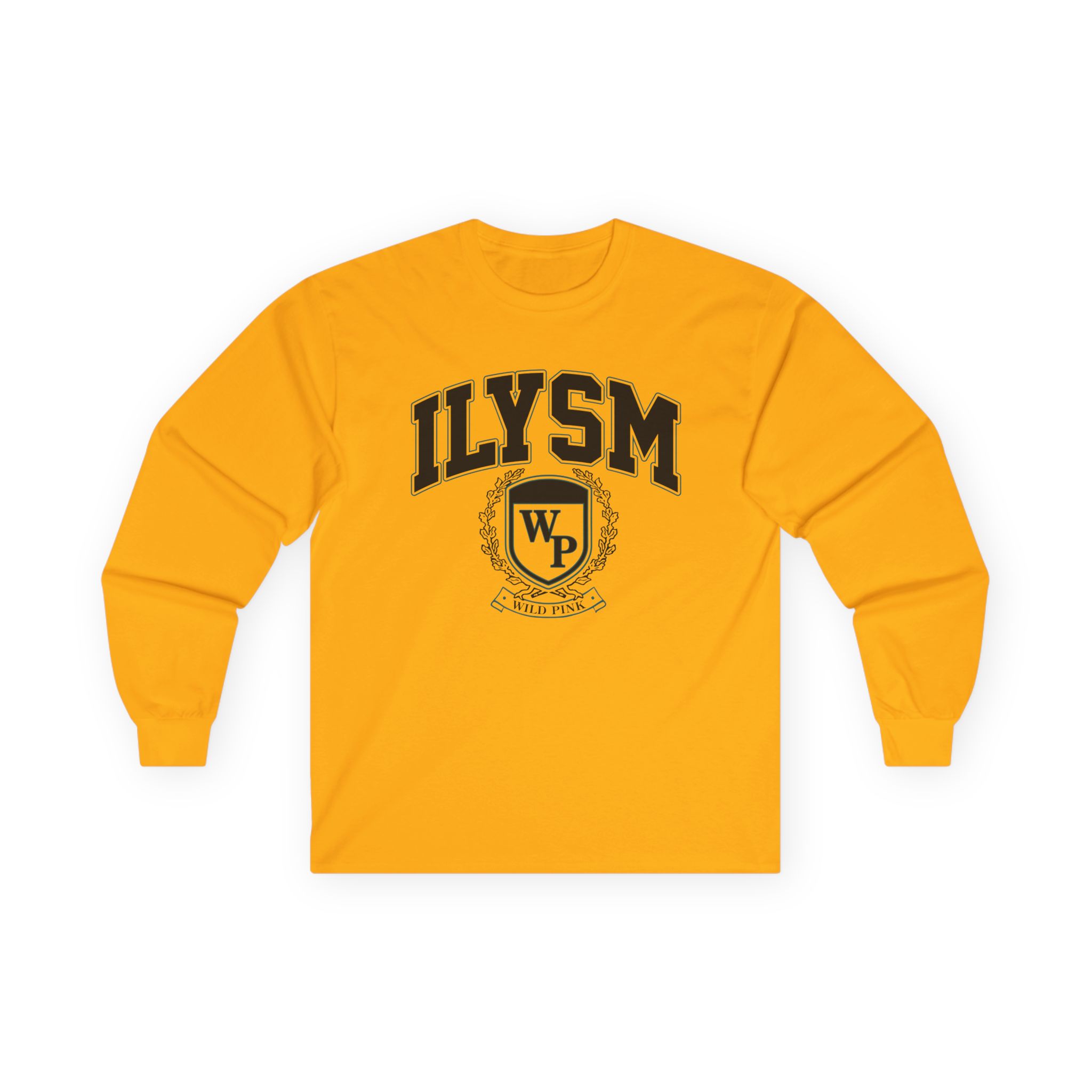 Wild Pink Ilysm Crew Collegiate Unisex Ultra Cotton Long Sleeve Tee