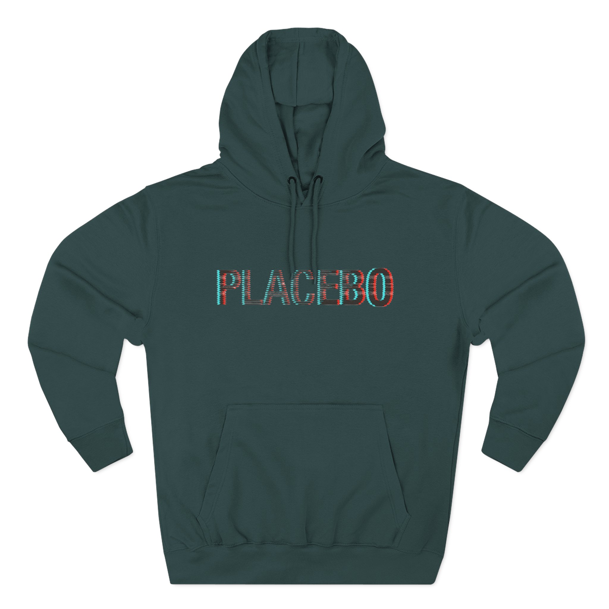 Placebo Glitch Logo Three-Panel Fleece Hoodie
