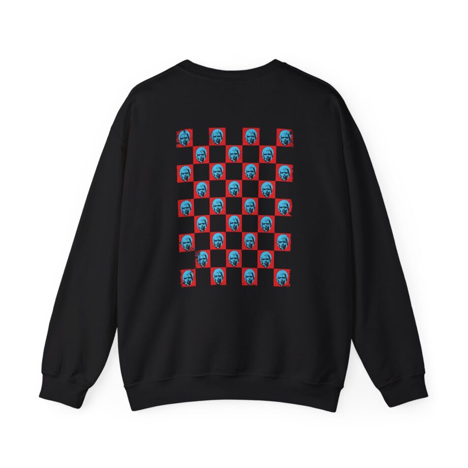 Billy Idol Checkered Smirk Unisex Heavy Blend™ Crewneck Sweatshirt