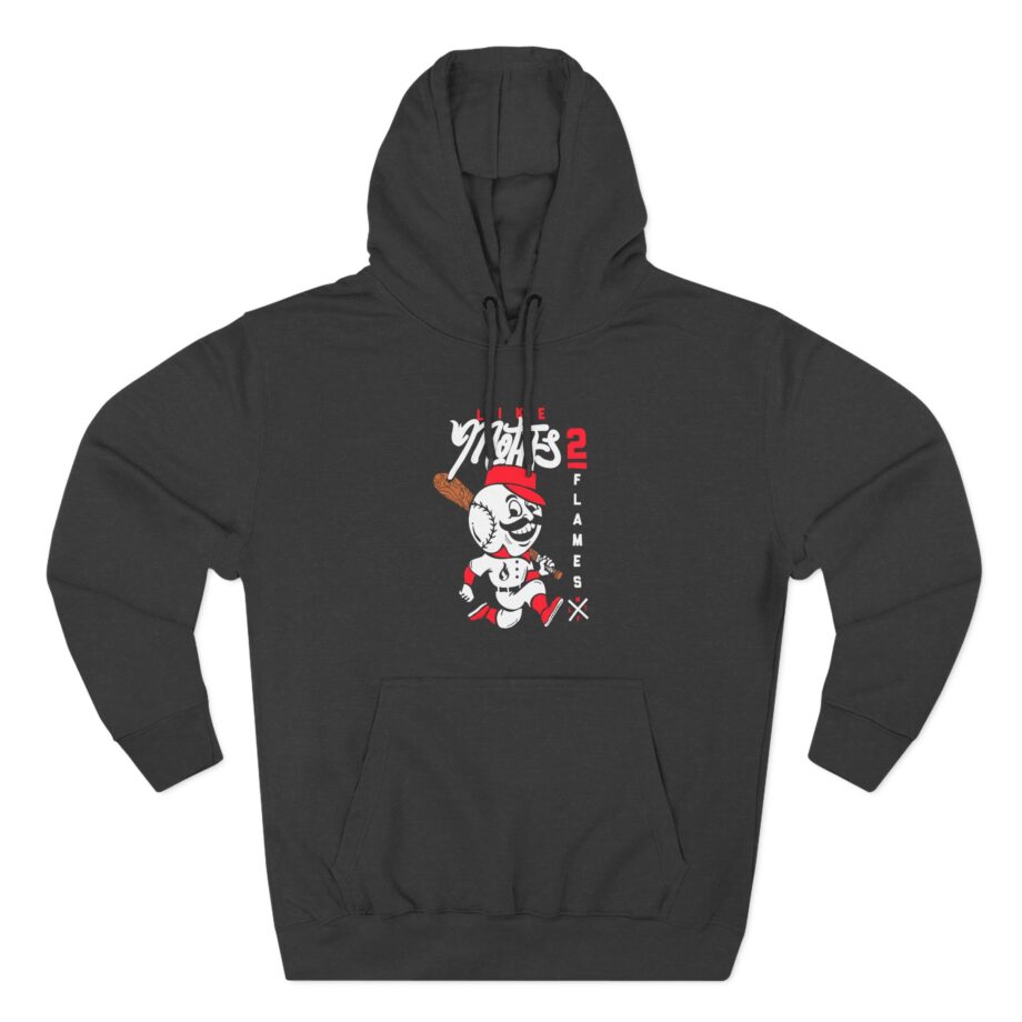 Like Moths to Flames Baseball Three-Panel Fleece Hoodie