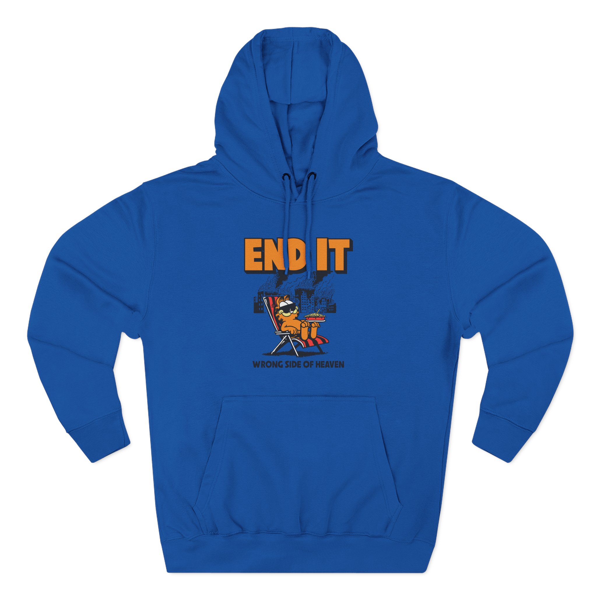 End It Garfield Three-Panel Fleece Hoodie