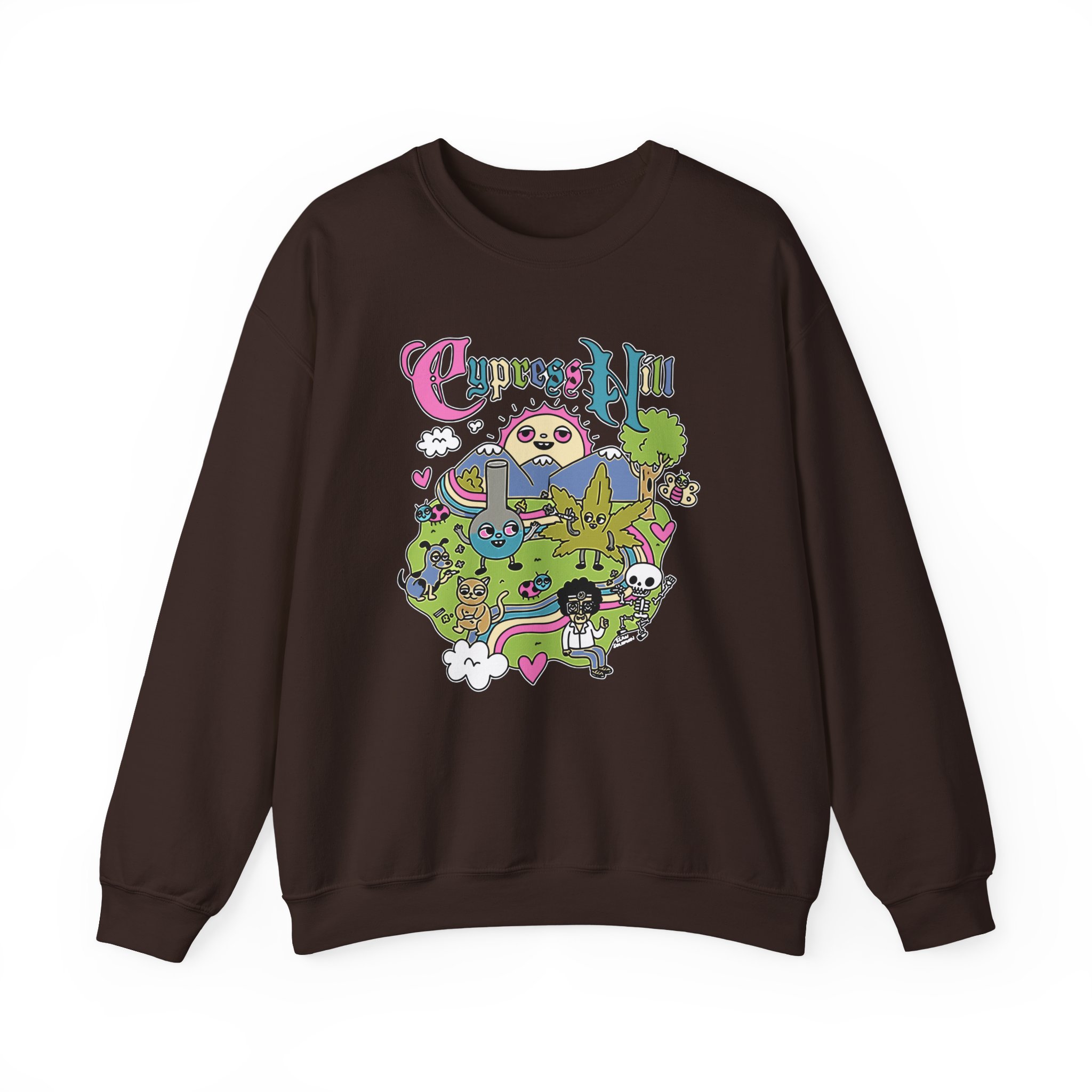 Cypress Hill Happy Time by Sean Solomon Unisex Heavy Blendâ„¢ Crewneck Sweatshirt