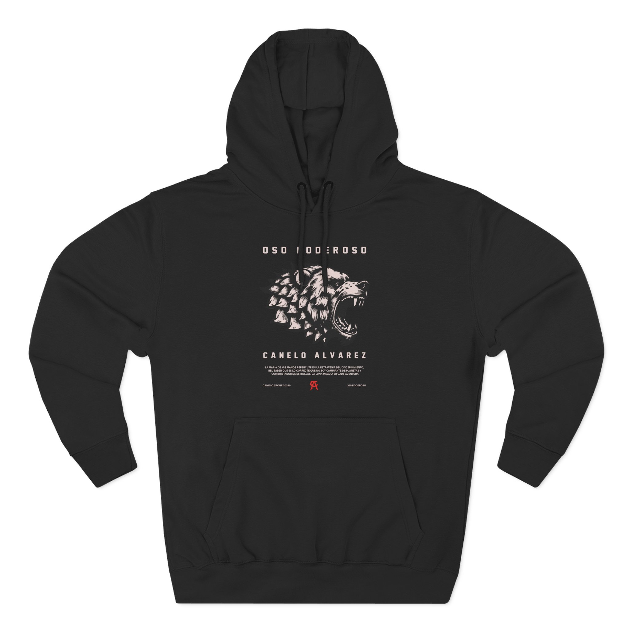 Canelo Oso Empoderado Three-Panel Fleece Hoodie