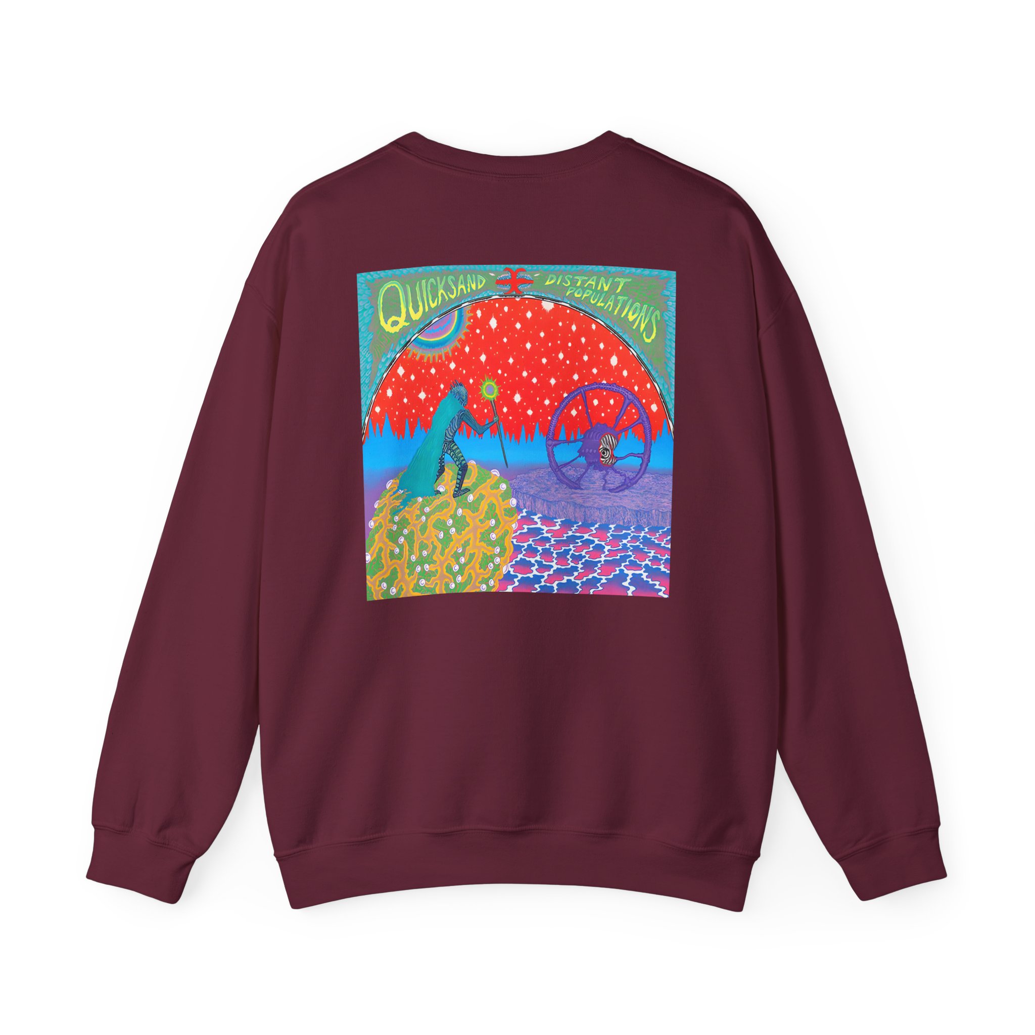 Quicksand Distant Populations Unisex Heavy Blendâ„¢ Crewneck Sweatshirt