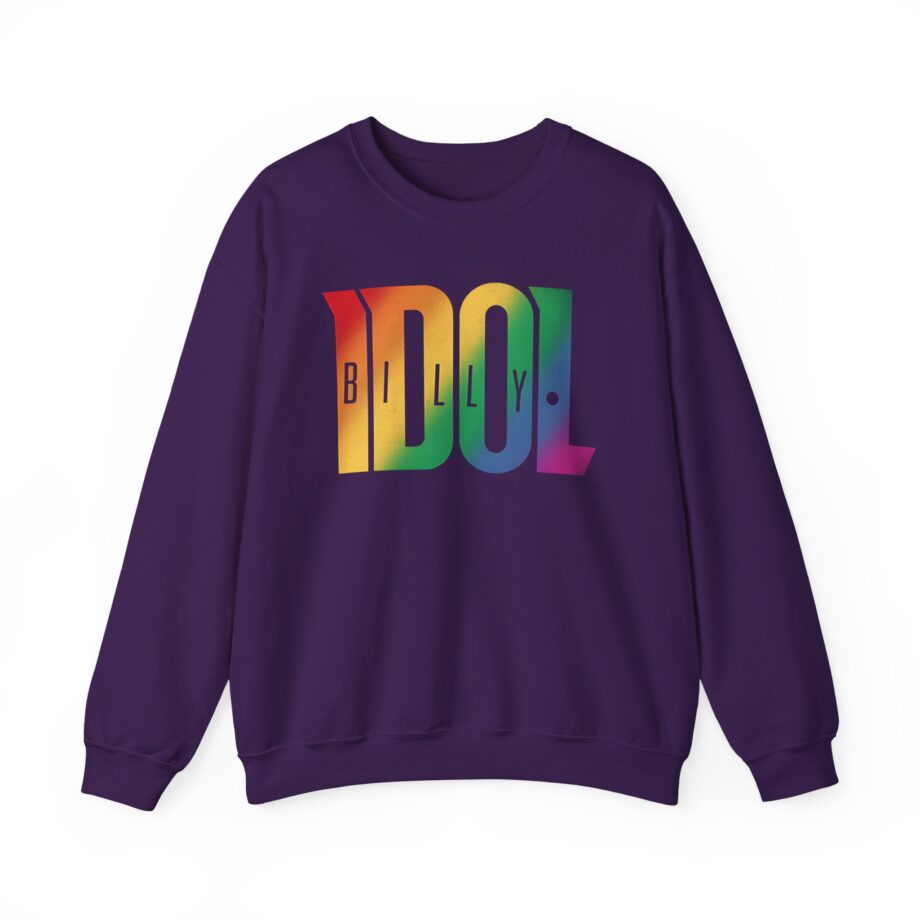 Billy Idol Black Rainbow Logo Unisex Heavy Blend™ Crewneck Sweatshirt
