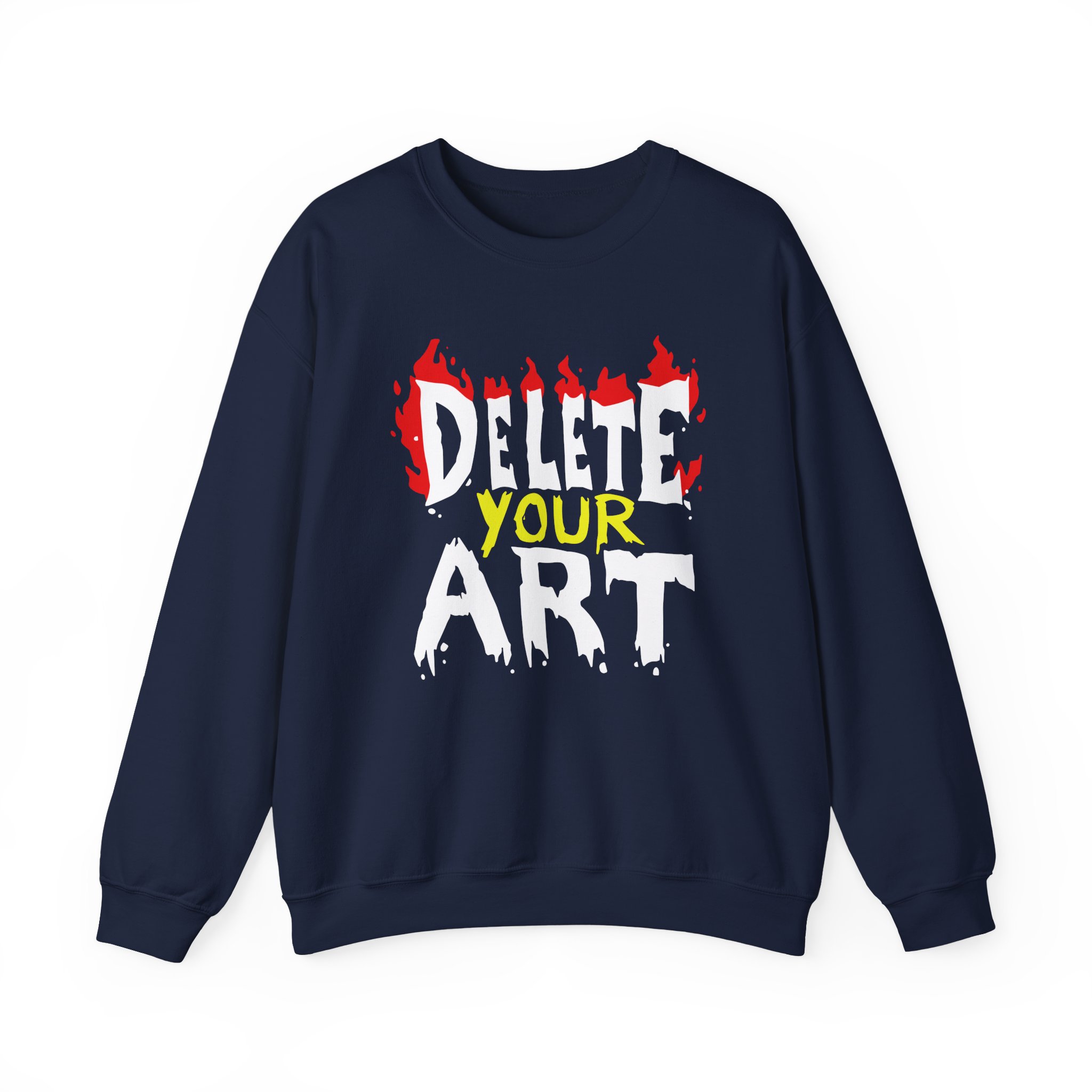 Drawfee Delete Your Art Unisex Heavy Blendâ„¢ Crewneck Sweatshirt