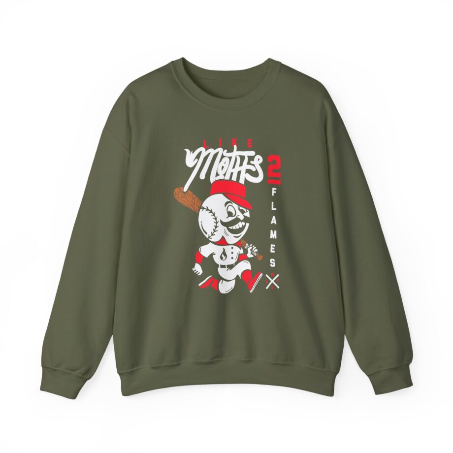 Like Moths to Flames Baseball Unisex Heavy Blend™ Crewneck Sweatshirt