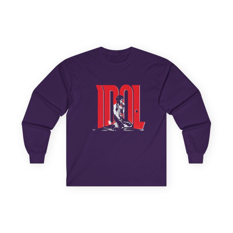 Billy Idol Rebel Yell Kneeling Photo Unisex Ultra Cotton Long Sleeve Tee