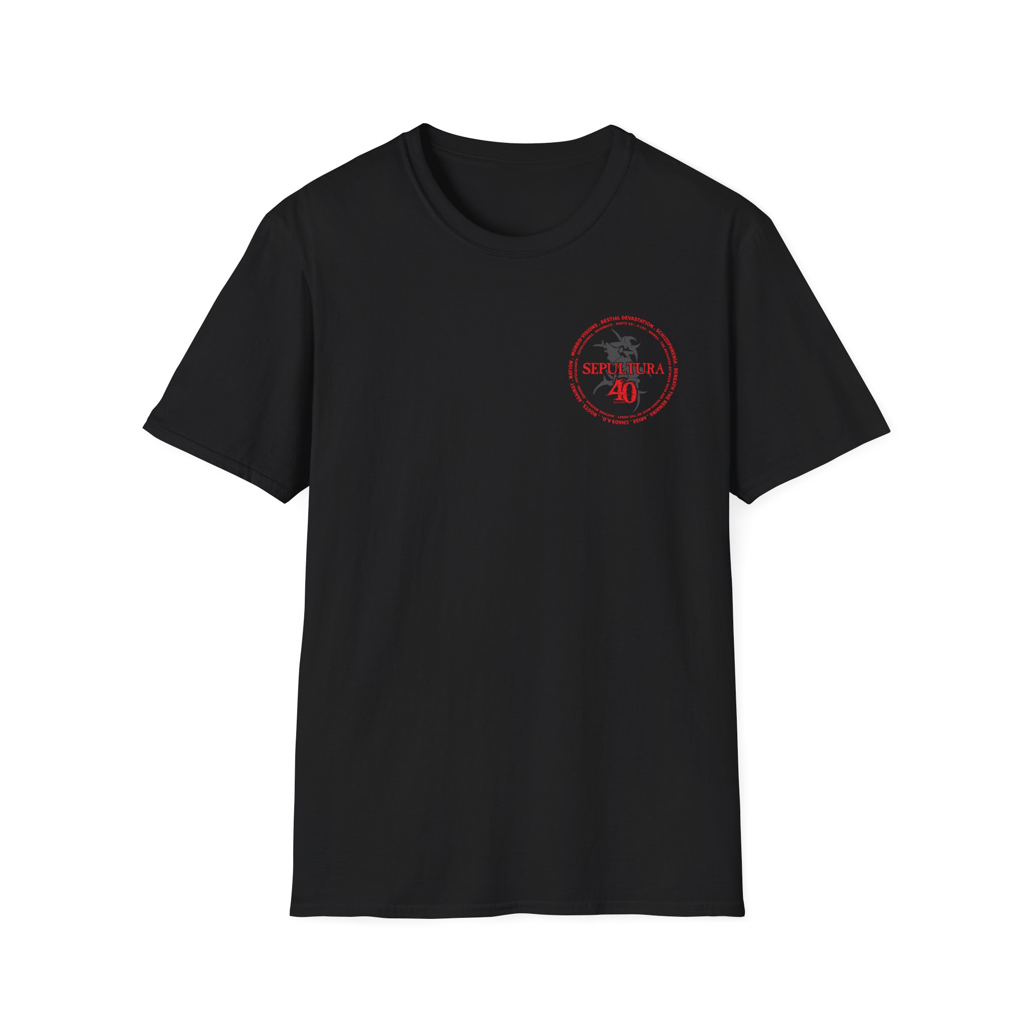 Sepultura 40th Anniversary Soccer Unisex Softstyle T-Shirt