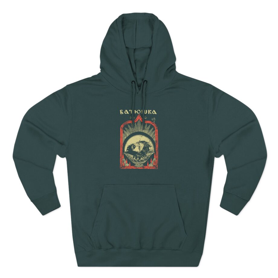 Batushka Head Art Three-Panel Fleece Hoodie