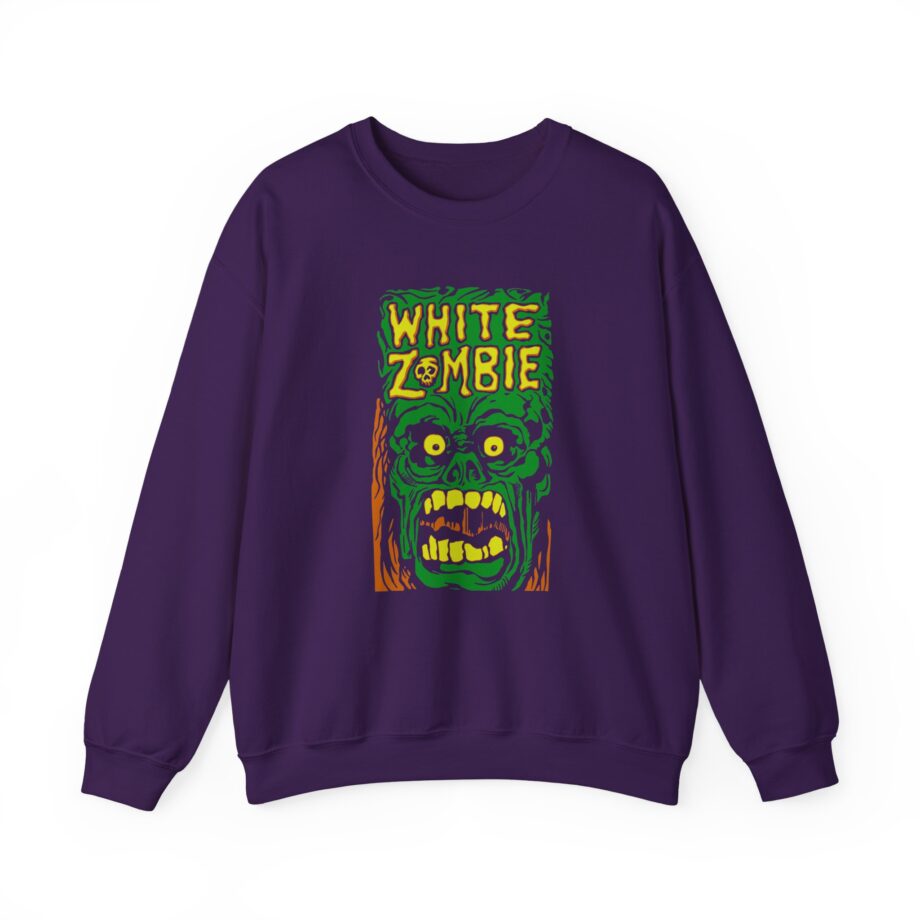 White Zombie Monster Yell Unisex Heavy Blend™ Crewneck Sweatshirt