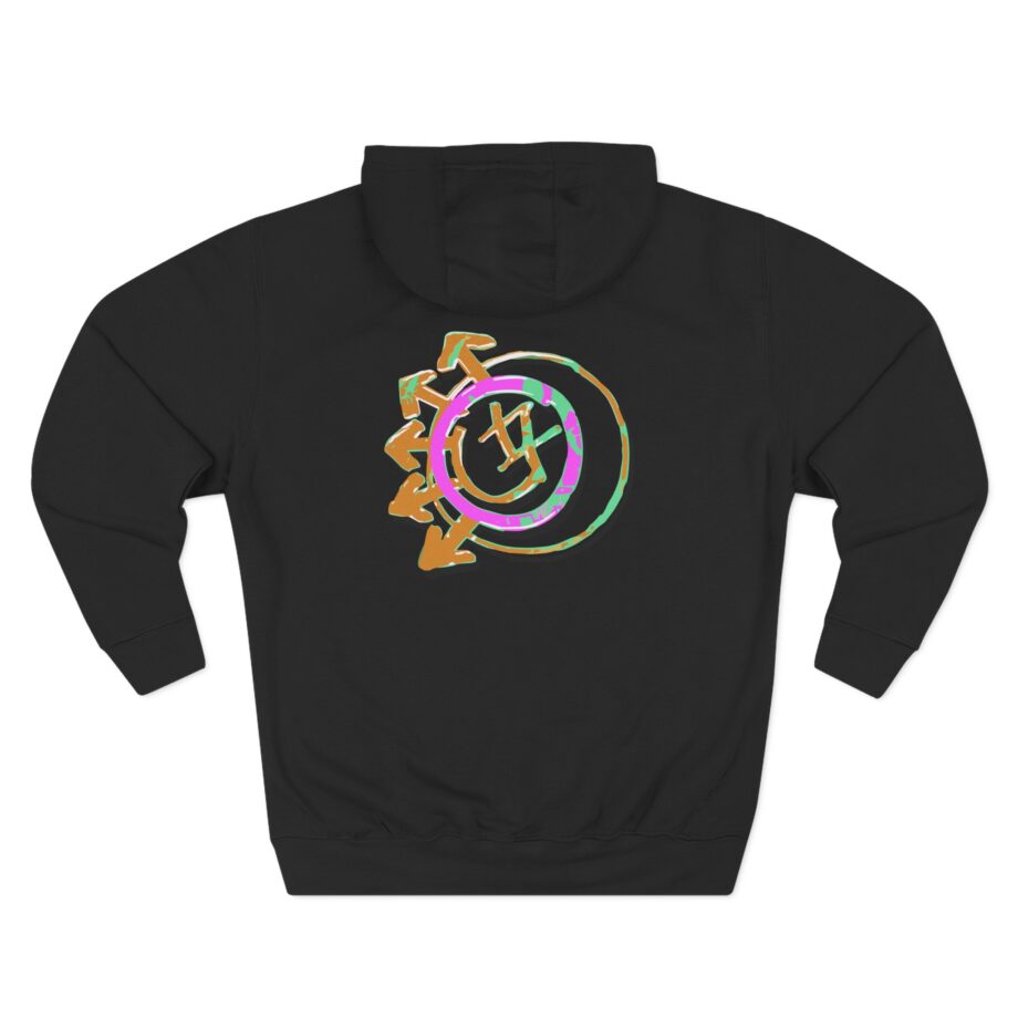 Blink 182 Logo Green Three-Panel Fleece Hoodie
