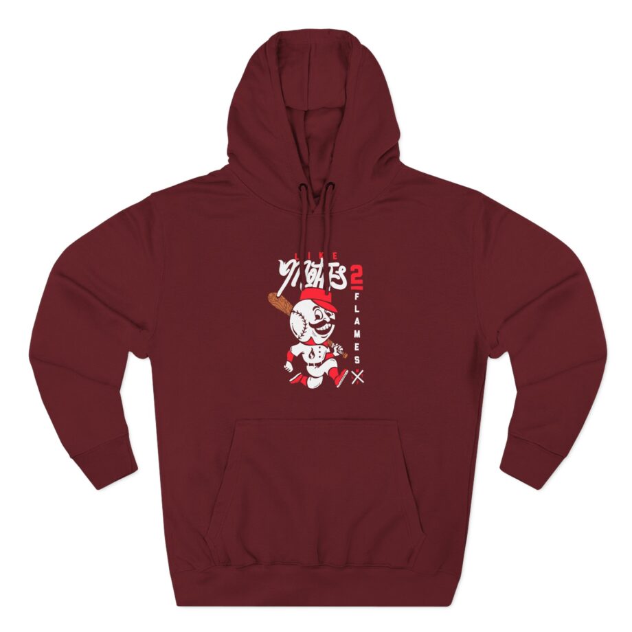 Like Moths to Flames Baseball Three-Panel Fleece Hoodie