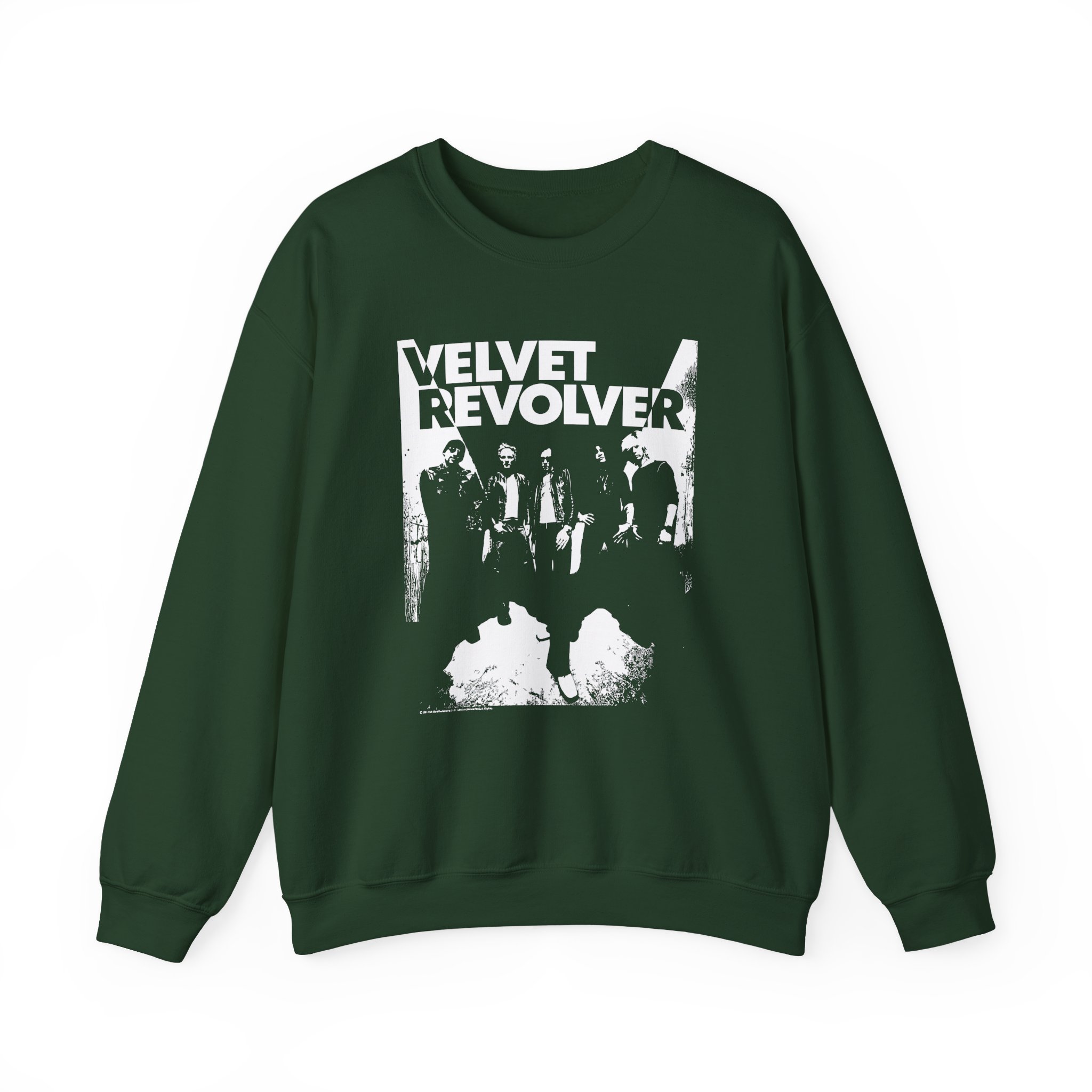 Velvet Revolver Velvet Skull Military Unisex Heavy Blend Crewneck Sweatshirt