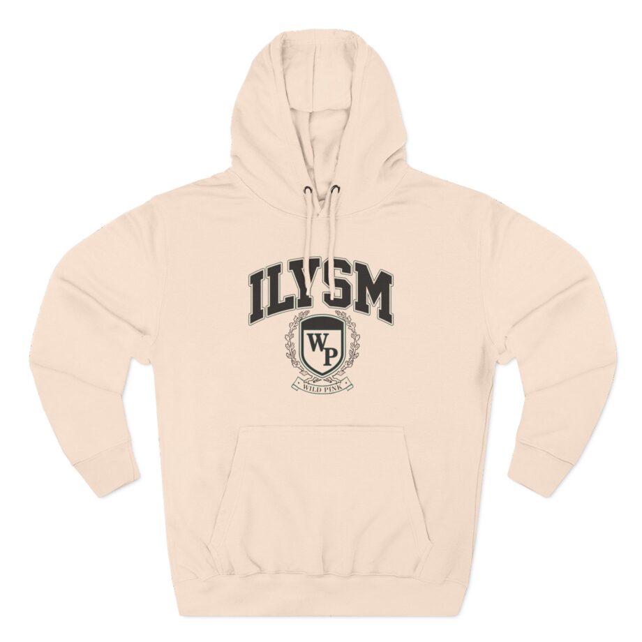 Wild Pink Ilysm Crew Collegiate Three-Panel Fleece Hoodie
