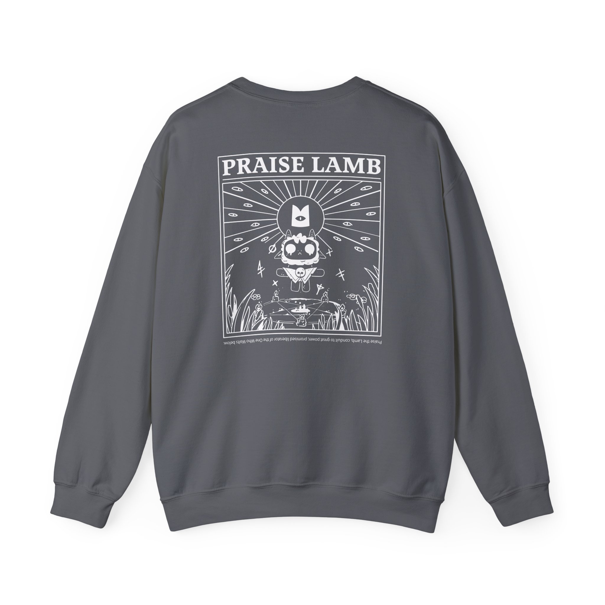 Cult of the Lamb Praise Lamb Unisex Heavy Blendâ„¢ Crewneck Sweatshirt
