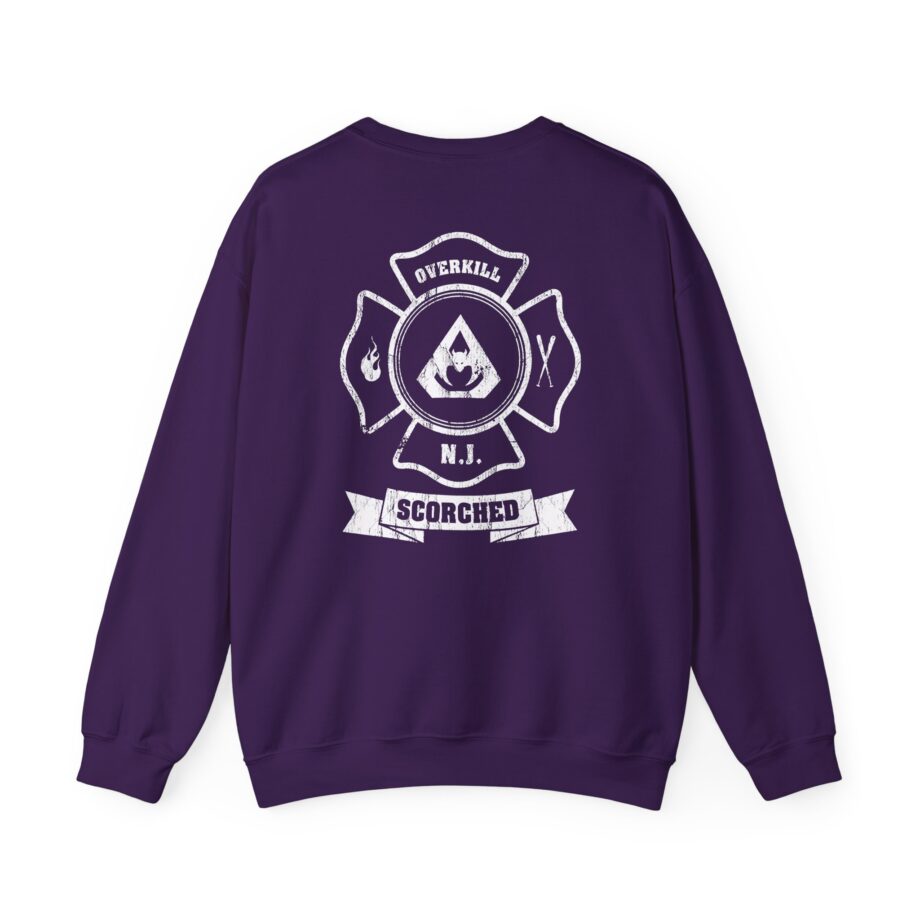 Overkill Scorched Stretched Logo Unisex Heavy Blend™ Crewneck Sweatshirt