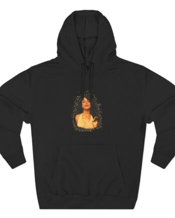 Aaliyah Self Titled Portrait Three-Panel Fleece Hoodie