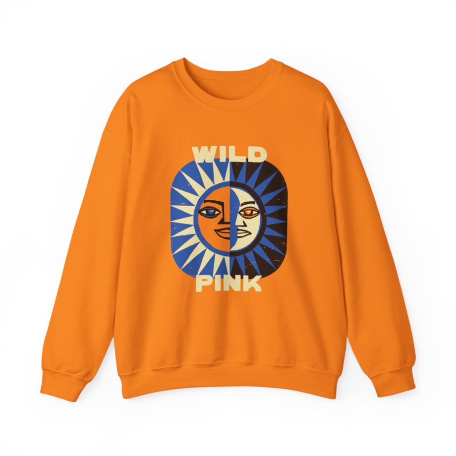 Wild Pink Sun Moon Unisex Heavy Blend™ Crewneck Sweatshirt