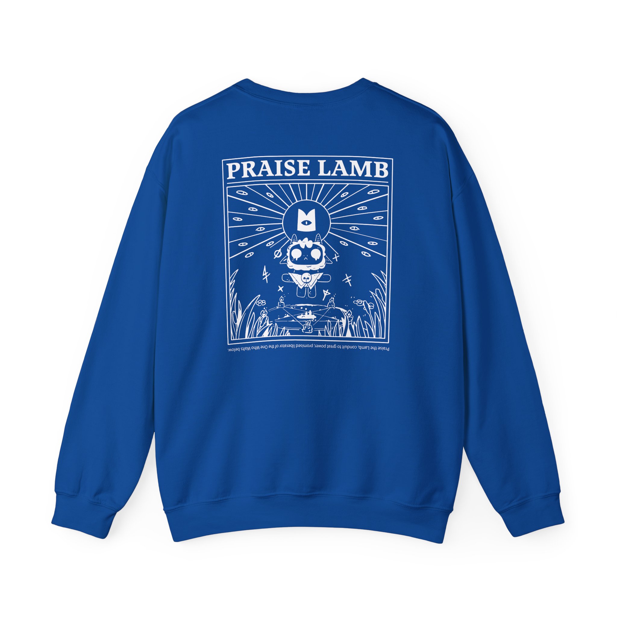 Cult of the Lamb Praise Lamb Unisex Heavy Blendâ„¢ Crewneck Sweatshirt