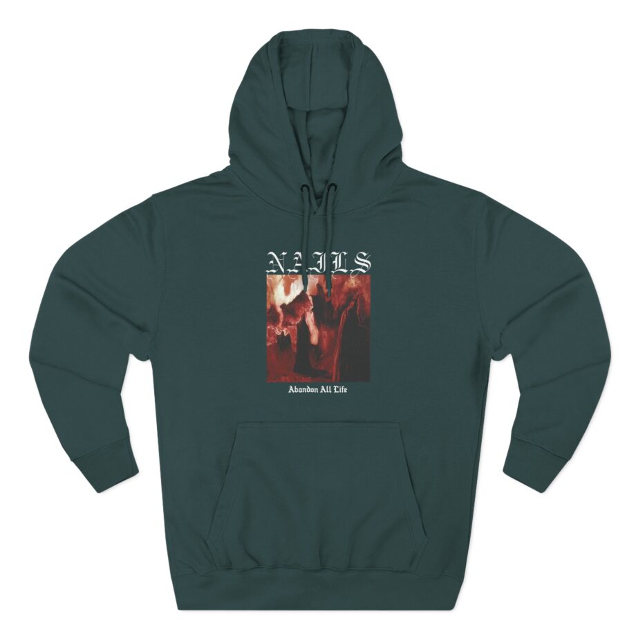Nails Abandon All Life Three-Panel Fleece Hoodie