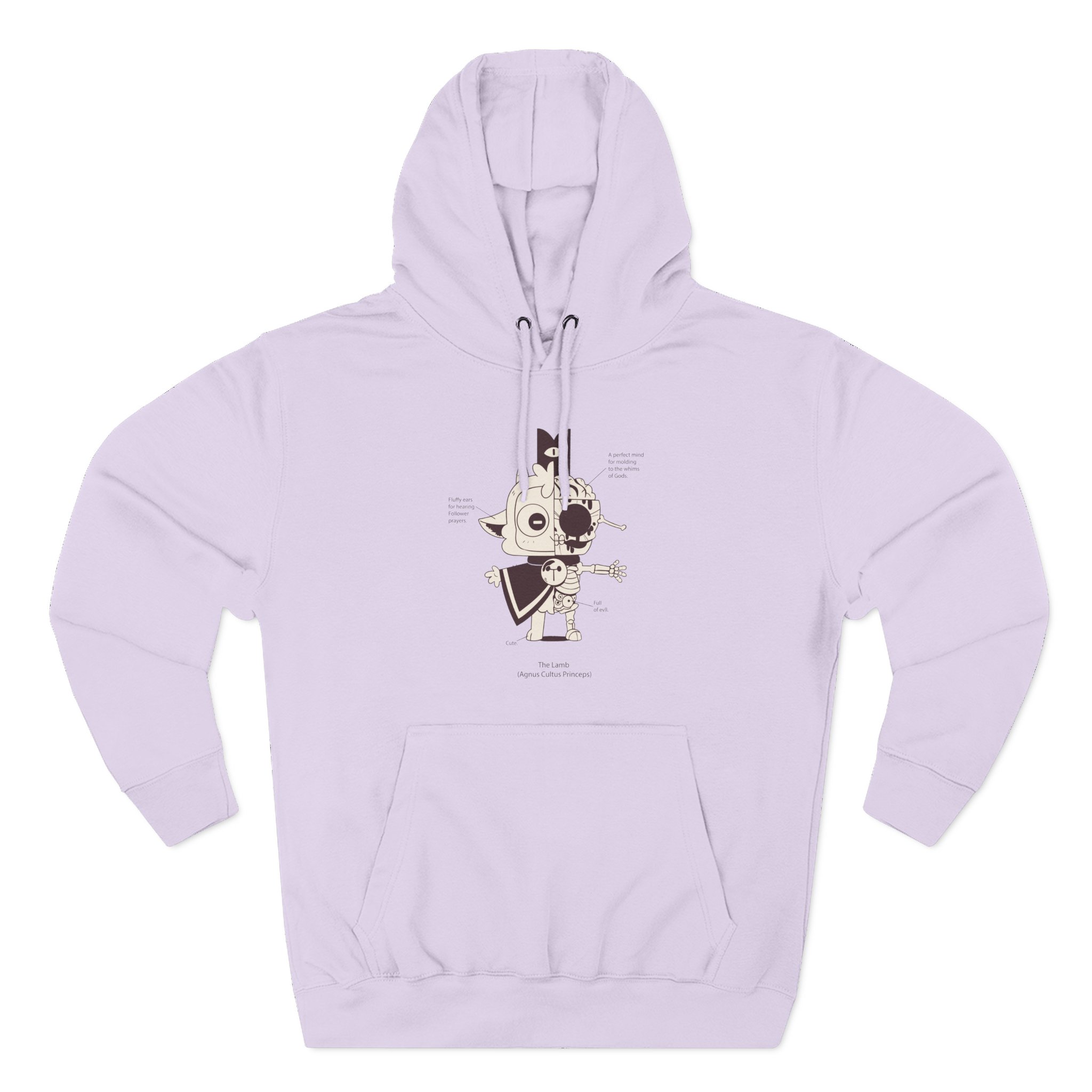 Cult of the Lamb Anatomy of the Lamb Three-Panel Fleece Hoodie
