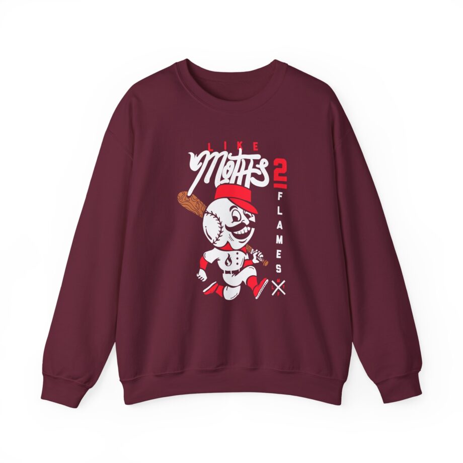 Like Moths to Flames Baseball Unisex Heavy Blend™ Crewneck Sweatshirt