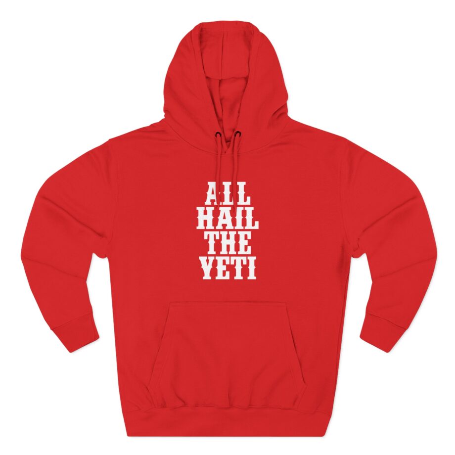 All Hail the Yeti Logo Three-Panel Fleece Hoodie