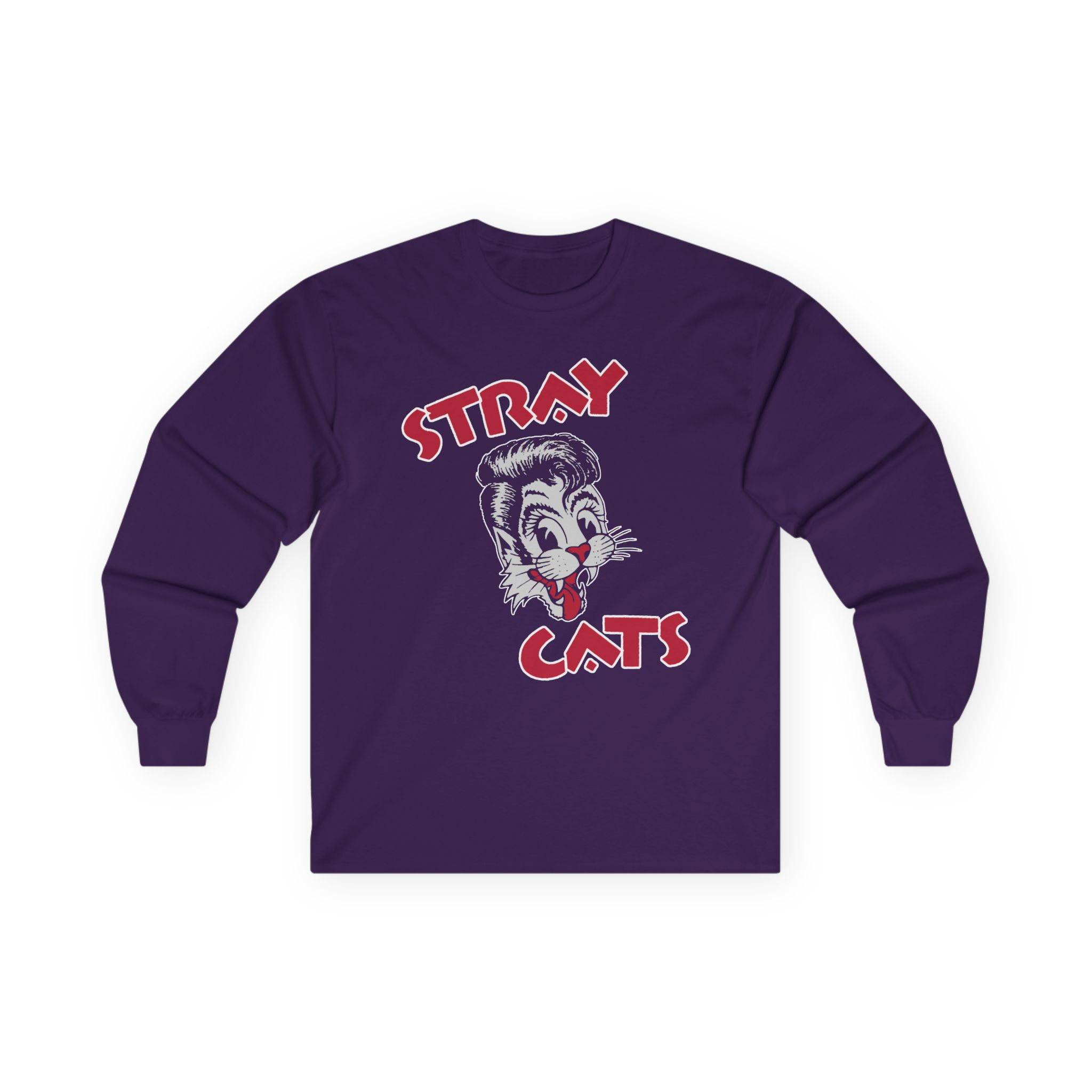 Stray Cats Cat Head Logo Unisex Ultra Cotton Long Sleeve Tee