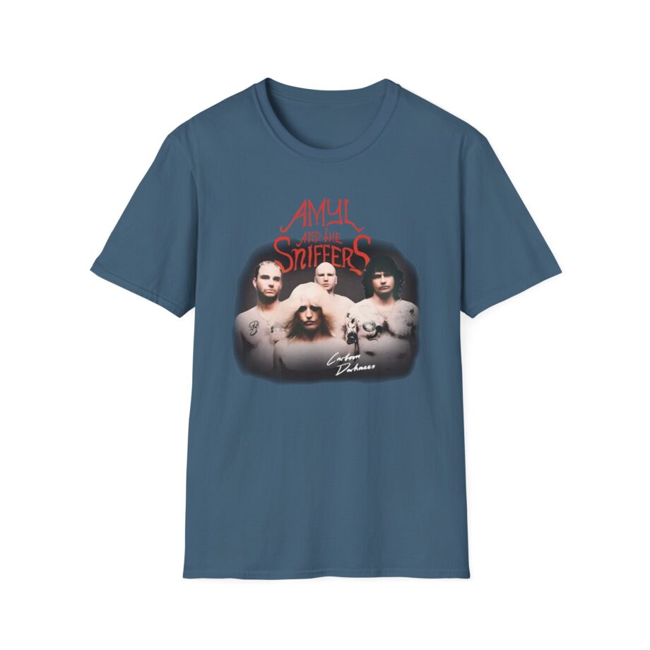 Amyl and the Sniffers Band Photo Logo Unisex Softstyle T-Shirt