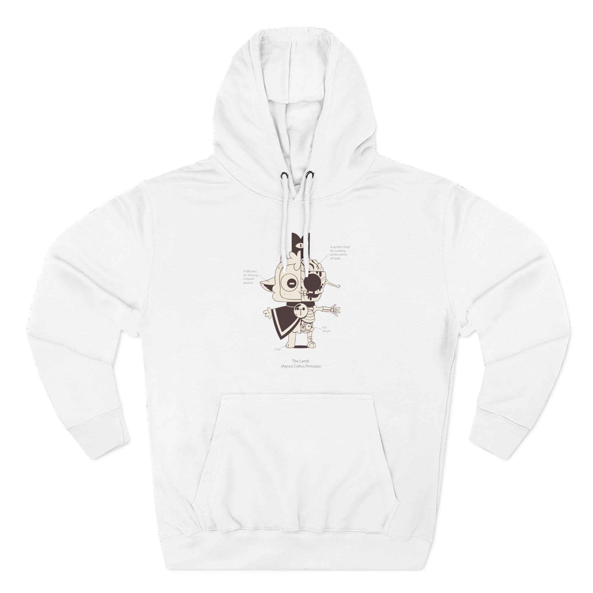 Cult of the Lamb Anatomy of the Lamb Three-Panel Fleece Hoodie