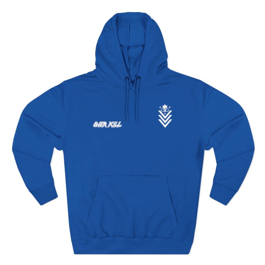 Overkill Logo Badge Skull Work Three-Panel Fleece Hoodie