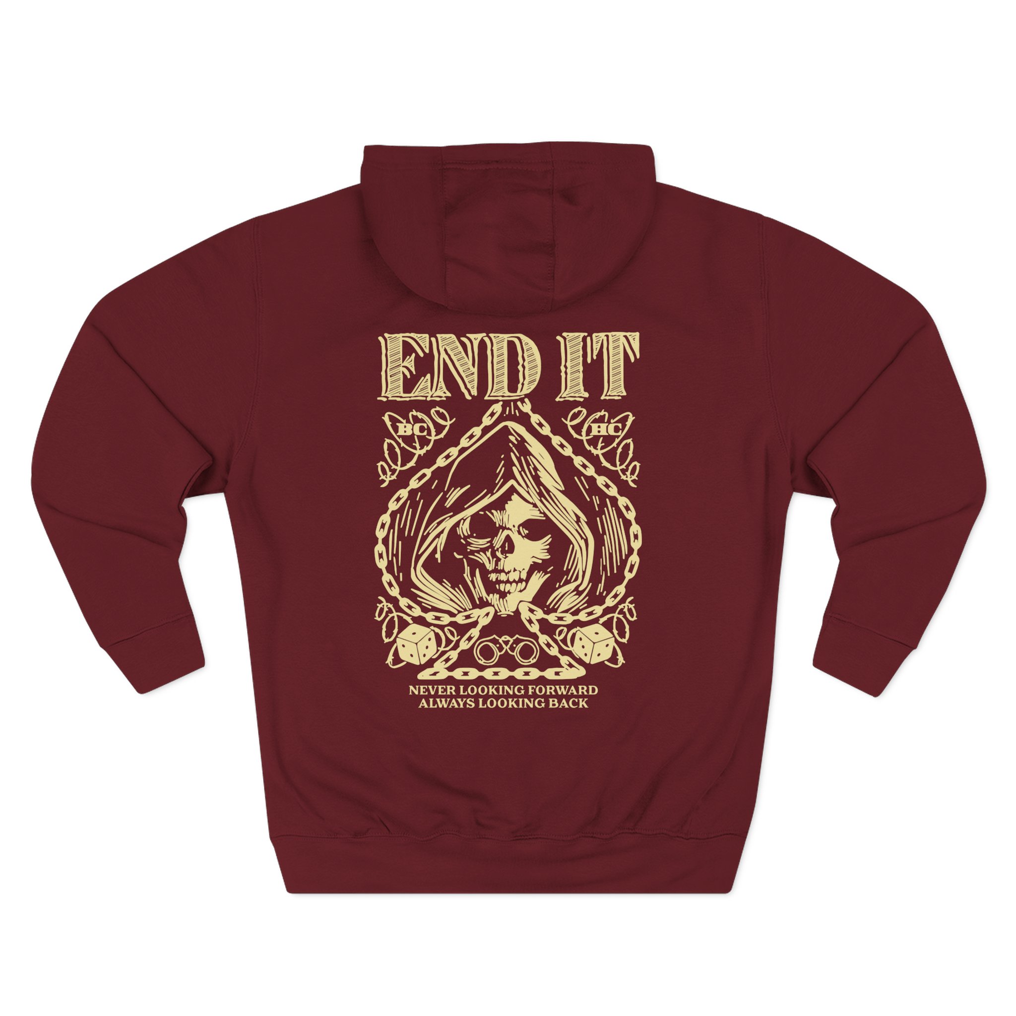 End It Spade Reaper Three-Panel Fleece Hoodie