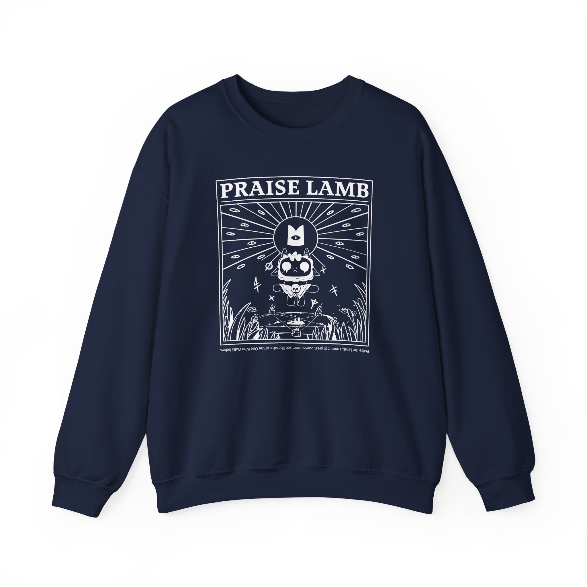 Cult of the Lamb Praise Lamb Unisex Heavy Blendâ„¢ Crewneck Sweatshirt