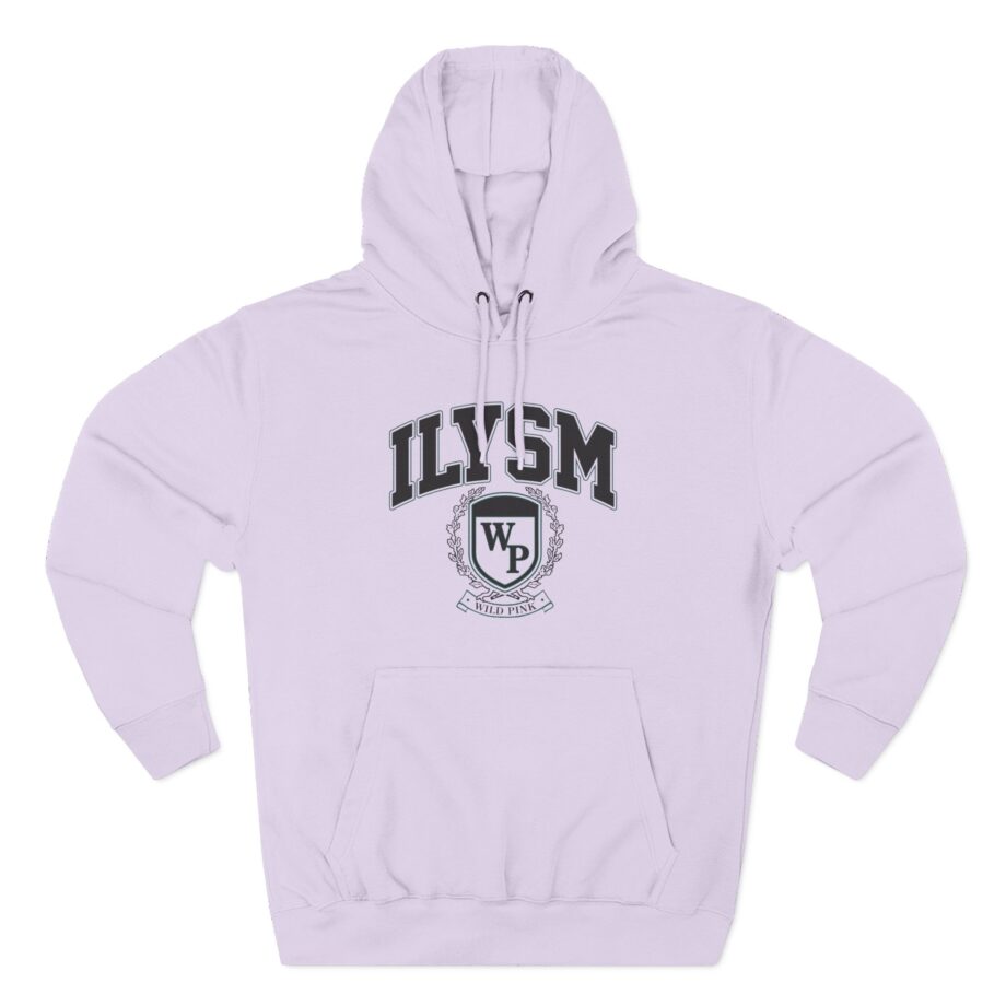 Wild Pink Ilysm Crew Collegiate Three-Panel Fleece Hoodie