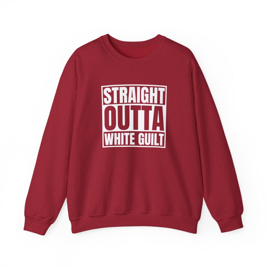 Upchurch Straight Outta White Guilt Unisex Heavy Blend™ Crewneck Sweatshirt