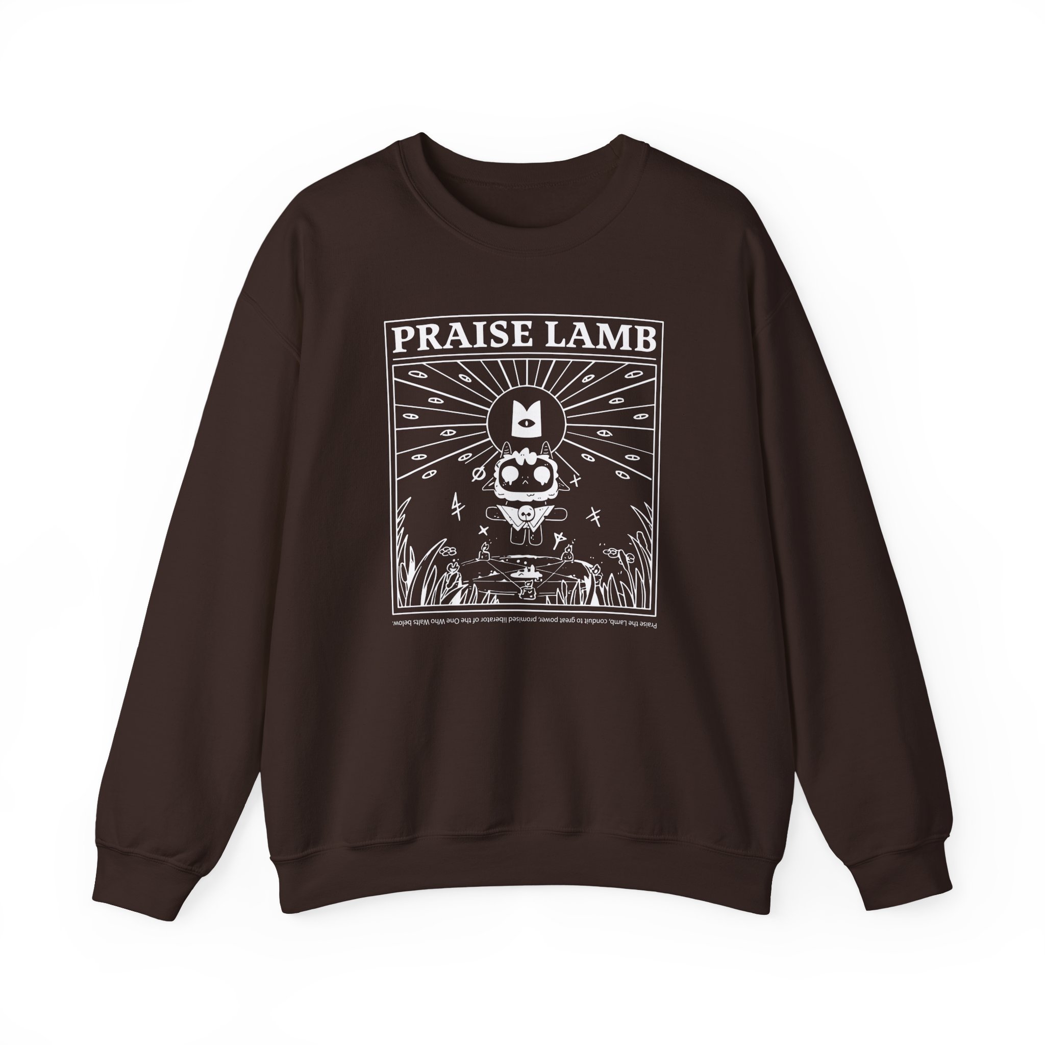 Cult of the Lamb Praise Lamb Unisex Heavy Blendâ„¢ Crewneck Sweatshirt