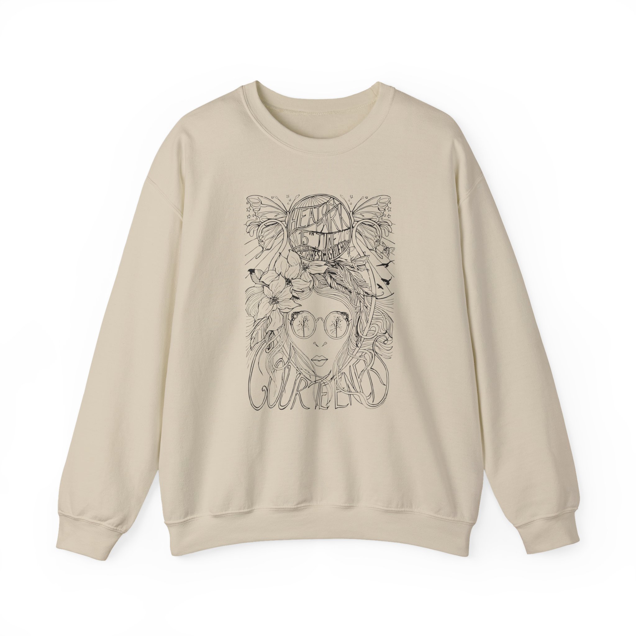 Courteeners Hand Illustrated Heaton Park Event Unisex Heavy Blend Crewneck Sweatshirt